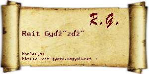 Reit Győző névjegykártya